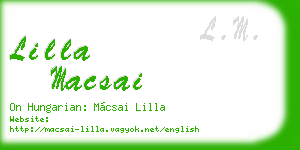 lilla macsai business card