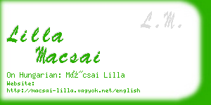 lilla macsai business card